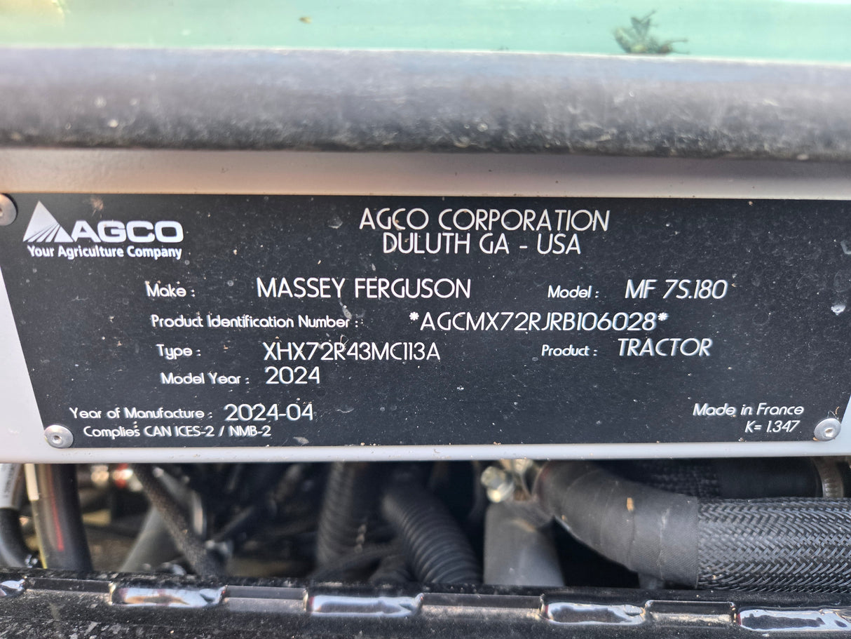 2024 Massey Ferguson MF7S.180 N - True Ag & Turf