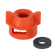 AGCO Quick TeeJet Cap with Round Hole and Locating Nib, Orange AG055217 Parts - True Ag & Turf