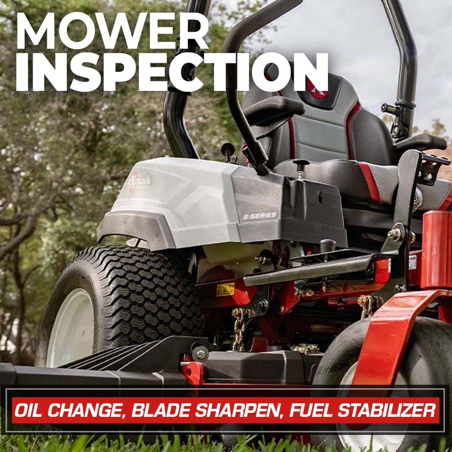 Mower Inspection Service - Includes Engine Oil Change, Blade Sharpening, Fuel Stabilizer Service - True Ag & Turf